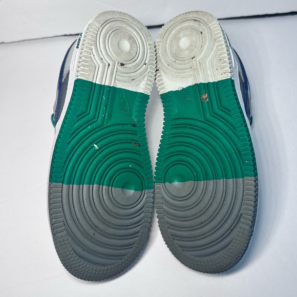 Kids' Nike Gray and Blue Air Force 1 Sneakers - Picture 6 of 8